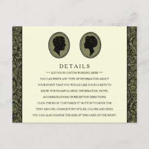 Carte D'accompagnement Collection Mariage Silhouette Art Déco