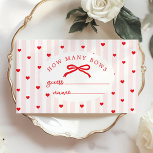 Carte D'accompagnement Combien d'arcs Ruban rouge Saint-Valentin Coquette