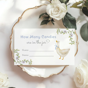 Carte D'accompagnement Combien de bonbons Goose Baby shower jeu