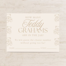 Combien de Teddy Grahams Jeu de Devinette pour Bab