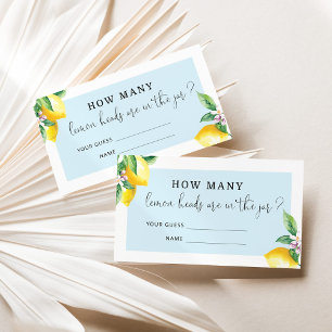 Carte D'accompagnement Combien de têtes de citron