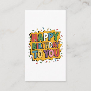 Carte D'accompagnement Comic Burst Joyeux Anniversaire