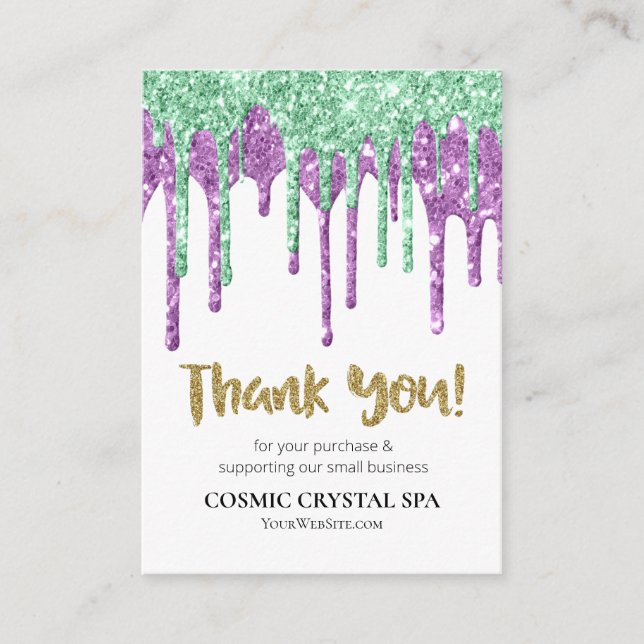 CARTE D'ACCOMPAGNEMENT *~* COMMENTAIRE QR LOGO AP8 LUXE DRIPS. MERCI (Devant)