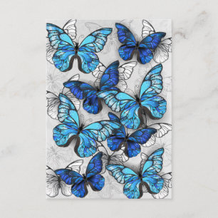 Carte D'accompagnement Composition des White and Blue Butterflies