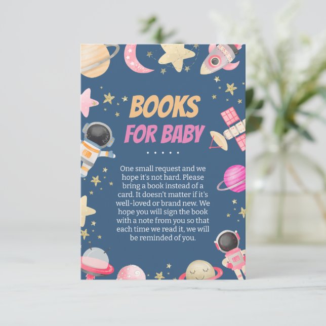 Carte D'accompagnement Compte à rebours Space Girl Books for Baby (Debout devant)