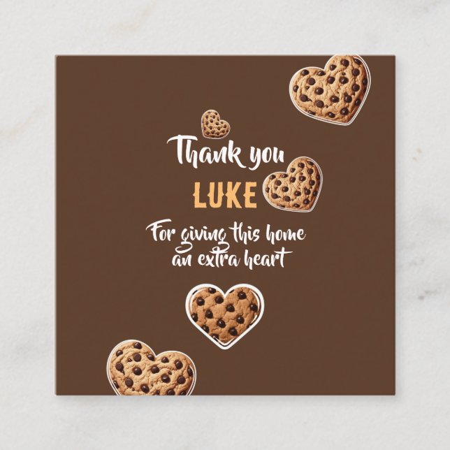 Carte D'accompagnement Conception de coeur de Merci personnalisé (Devant)