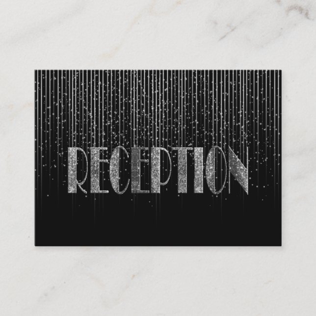 Carte D'accompagnement Conception de la douche Silver Star et du Mariage  (Devant)