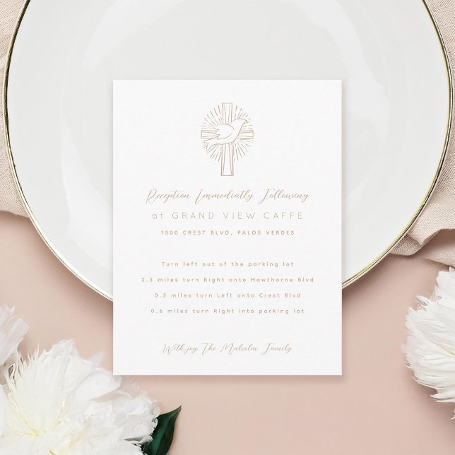 Carte D'accompagnement Confirmation de la croix de colombe Saint-Esprit (Créateur téléchargé)