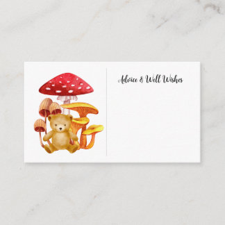 Carte D'accompagnement Conseil & Bien Souhaits Automne Teddy Bear Baby sh