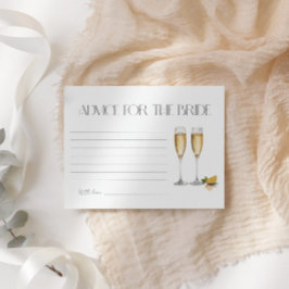 Carte D'accompagnement Conseil Brunch Et Bubbly Pour La Mariée