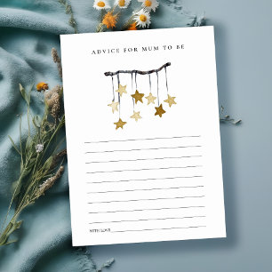 Carte D'accompagnement Conseil mobile de la belle étoile jaune pour maman