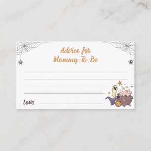 Carte D'accompagnement Conseil pour le Baby shower de la fête d'Halloween