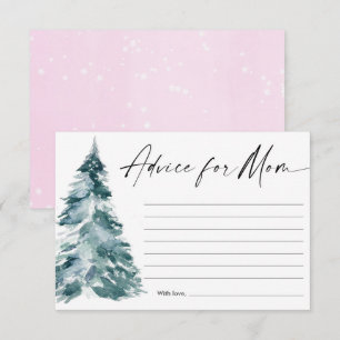 Carte D'accompagnement Conseil pour le baby shower des arbres de Noël pou
