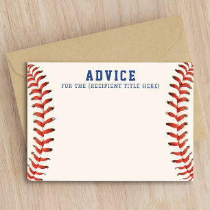 Carte D'accompagnement Conseil sportif de baseball Softball