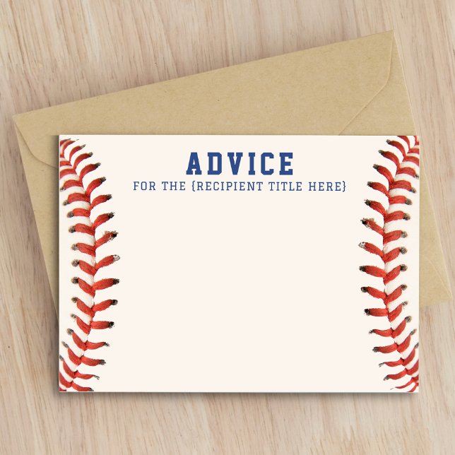 Carte D'accompagnement Conseil sportif de baseball Softball (Baseball Softball Sports Advice Enclosure Card
)