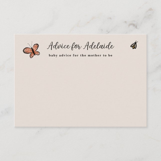 Carte D'accompagnement Conseil sur le Baby shower de récolte d'automne (Devant)