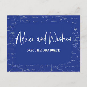 Carte D'accompagnement Conseils et voeux bleus pour le diplômé