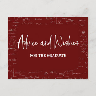 Carte D'accompagnement Conseils et vœux bordeaux pour le diplômé