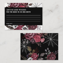 Conseils et vœux de mariage floral gothique sombre