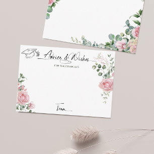 Carte D'accompagnement Conseils et vœux de remise de diplôme de Roses Ros