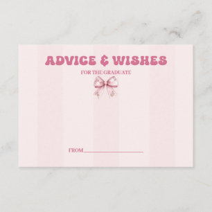Carte D'accompagnement Conseils et Whiss de la fête de graduation Blush B