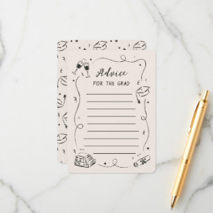 Carte D'accompagnement Conseils pour le diplômé Gribouillages Doodles fan