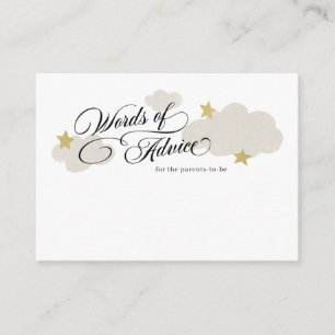 Carte D'accompagnement Conseils pour les futurs parents Stars Cloud Baby 