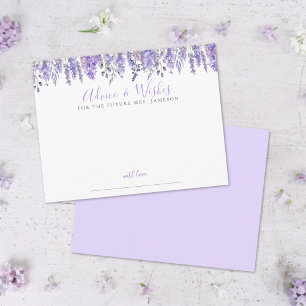 Carte D'accompagnement Conseils pour une Baby Shower Floral de Mariage