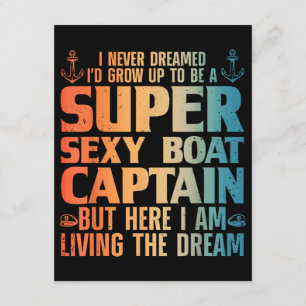 Carte D'accompagnement Cool Bateau Capitaine Pour Hommes Femmes Voilier P