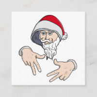 Cool Gangsta Hip hop Rap de la main Père Noël