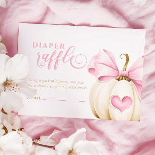 Carte D'accompagnement Coquette Citrouille fille Déchets Raffle