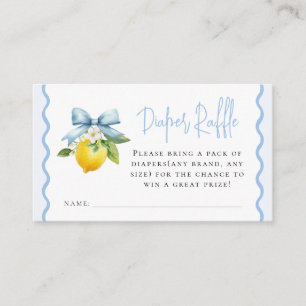 Carte D'accompagnement Coquette Lemon Baby shower Wavy Diaper Raffle