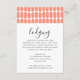 Carte D'accompagnement Coral Pop minimaliste moderne Motif Abstrait