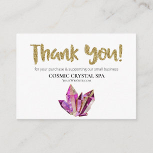 Carte D'accompagnement ~* COSMIC CRYSTAL - MERCI LOGO QR AP8 Review