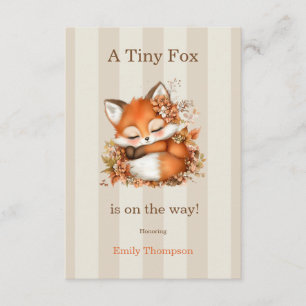 Carte D'accompagnement Cosy Renard d'automne Baby shower Cosy Woodland Pa
