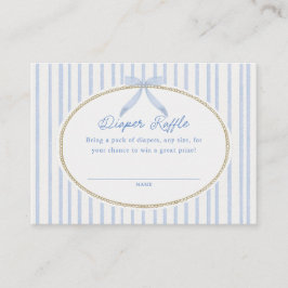 Carte D'accompagnement Cottage Blue Baby Shower Diaper Raffle