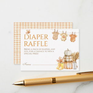 Carte D'accompagnement Couche Bébé Little Pumpkin Rustic Farm Baby Shower