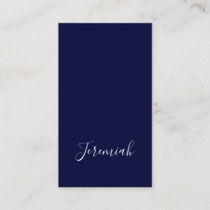 Carte D'accompagnement Couleur bleu marine Calligraphie moderne simple pr