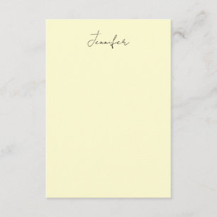 Carte D'accompagnement Couleur crème élégant minimaliste moderne nom simp