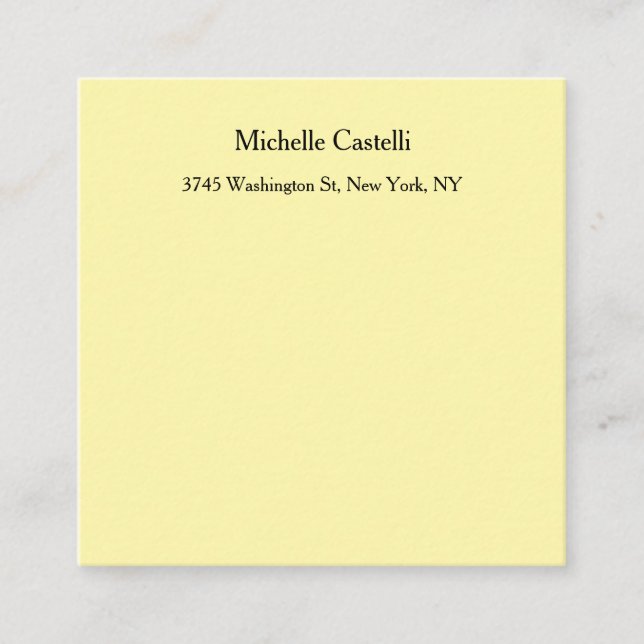 Carte D'accompagnement Couleur crème Professionnel Unique Classique (Devant)