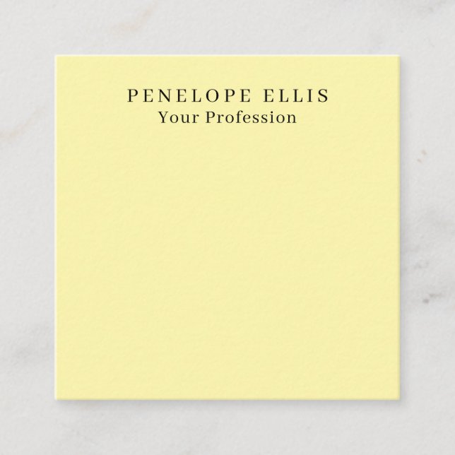 Carte D'accompagnement Couleur crème Unique Original Classic Professional (Devant)