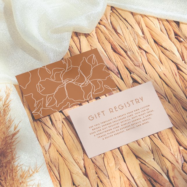 Carte D'accompagnement Couleurs Boho modifiables Brunch & Fête des mariée (Créateur téléchargé)