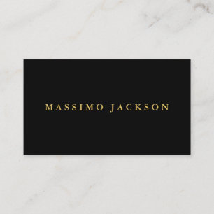 Carte D'accompagnement Couleurs Or Noir Professionnel Tendance Minimalist