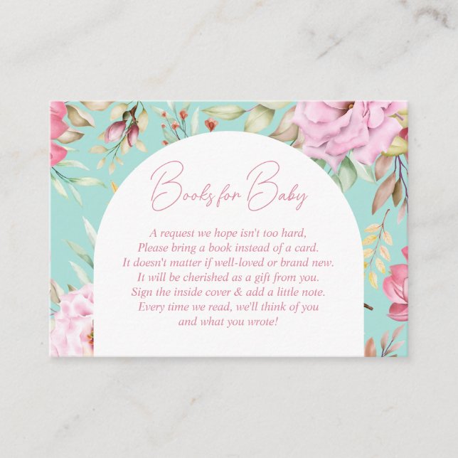 Carte D'accompagnement Country Garden Floral Baby Book Demande (Devant)