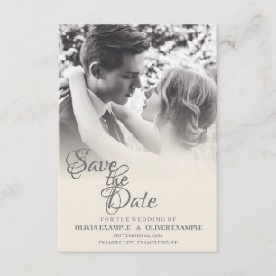 Carte D'accompagnement Couple mariage en monochrome