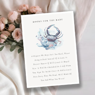 Carte D'accompagnement Crabe sous-marin pastel Livres coralliens pour Bab
