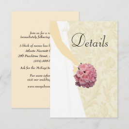 Carte D'accompagnement Cream Elegant Wedding Gown Détails du Mariage