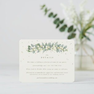 Carte D'accompagnement Cream Snowberry+Eucalyptus Garland Détails du Mari