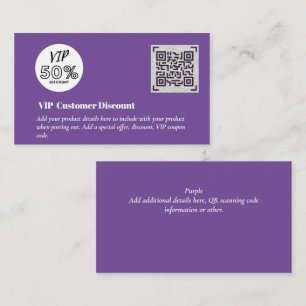 Carte D'accompagnement Créer des codes QR de remise VIP client