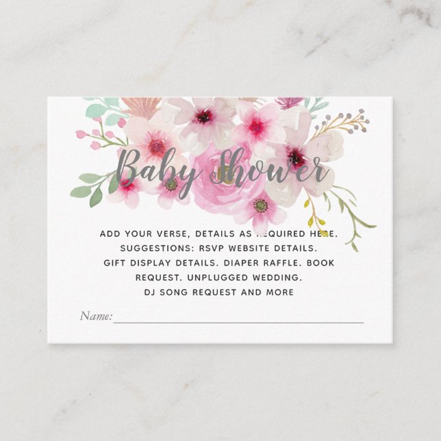 Carte D'accompagnement Créer des insertions de détails d'événement - BOHO (Devant)